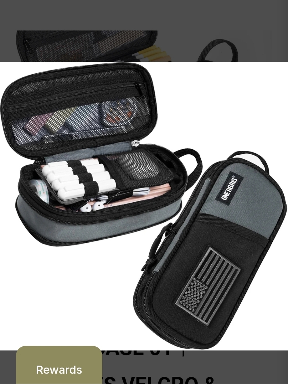 ONETigris Black Tactical EDC Pencil Pouch - Picture 2 of 9